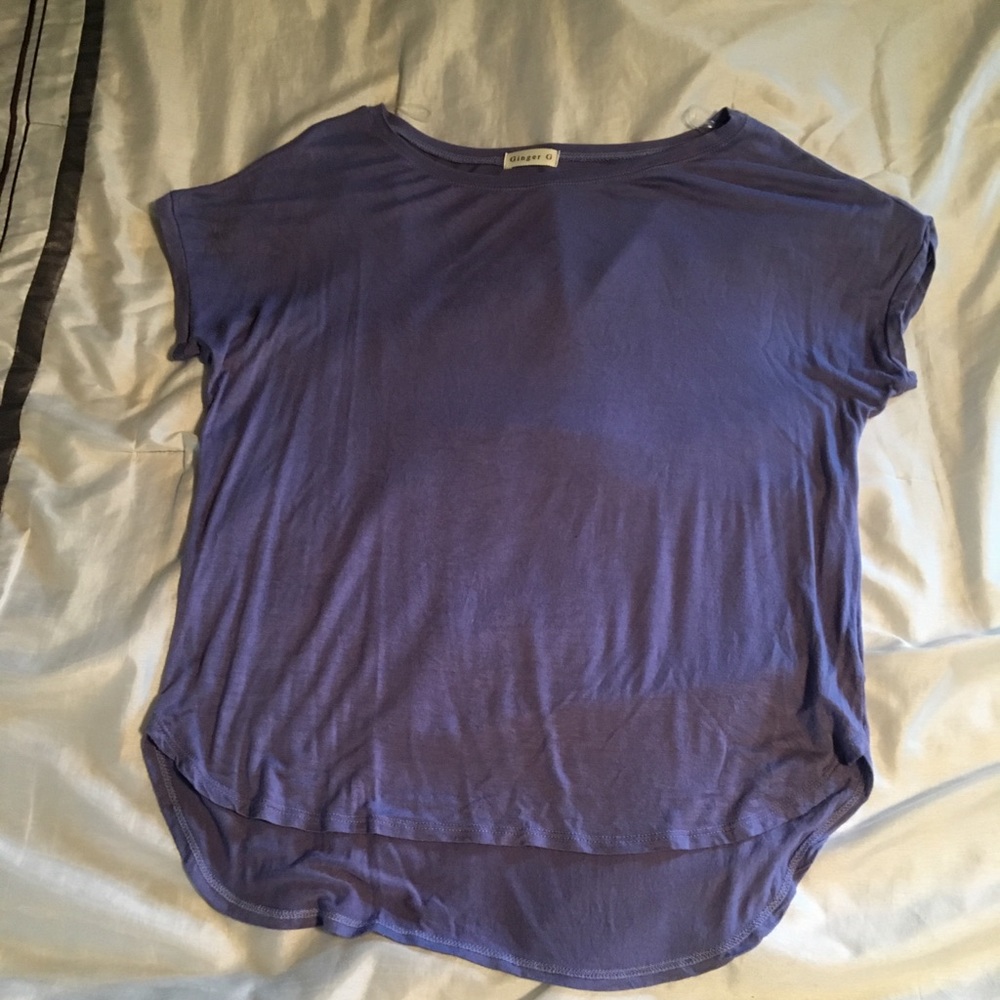 Lavender colored top.